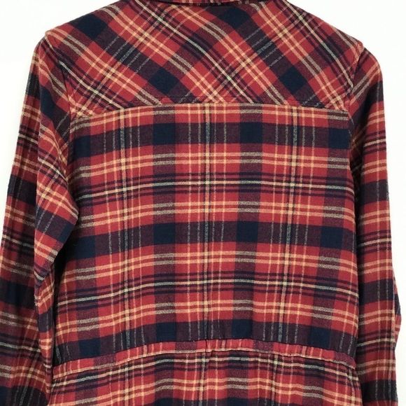 Element Eden red plaid cinch waist flannel - Picture 5 of 8